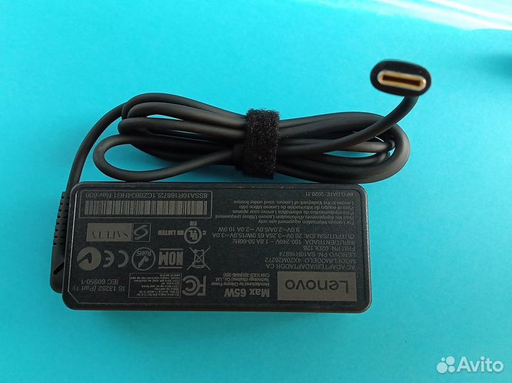 Зарядное устройство Type C 65w для ноутбука Lenovo