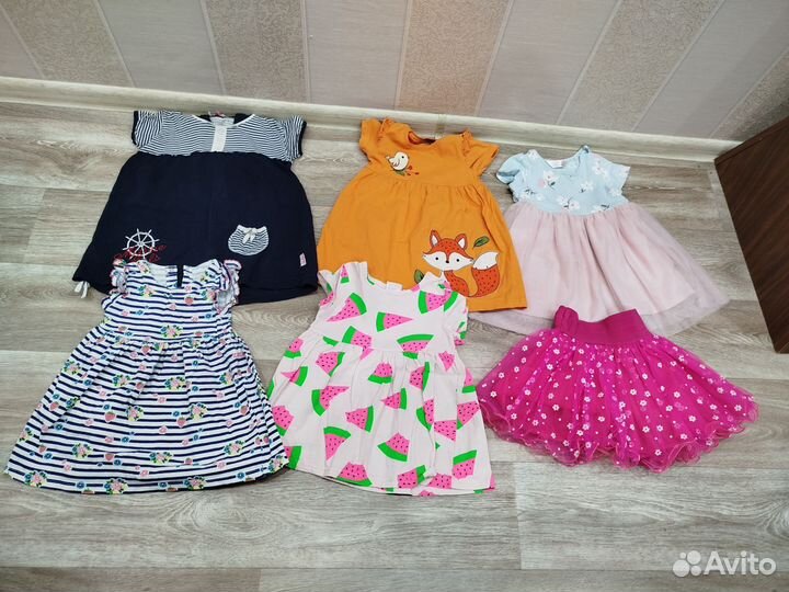 Два пакета вещей на девочку 86