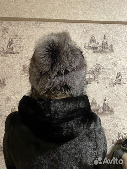 Шапка чернобурая лиса (чернобурка)