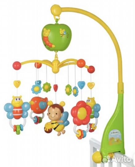 Музыкальный мобиль на кроватку+растяжка на коляску