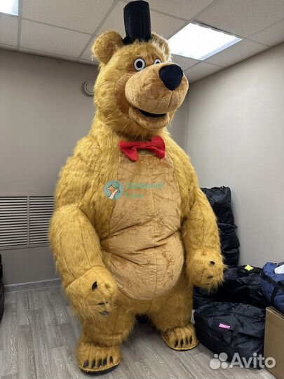 Надувной костюм медведь 2м