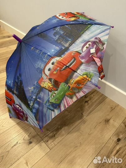 Зонт детский новый, Тачки