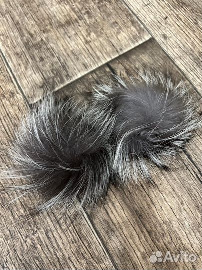 Помпоны из натурального меха кролика