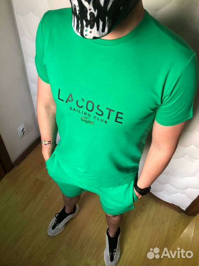 Летний костюм с шортами Lacoste в 3-х расцветках