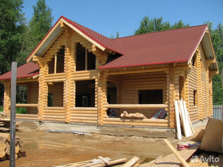 Строительство домов, бань (Брус, бревно)