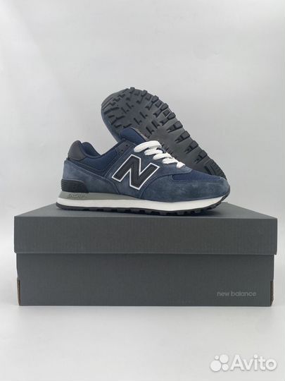 Кроссовки New Balance 574 Navy White (Premium)