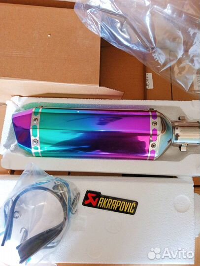 Akrapovic мото-глушитель. Прямоток