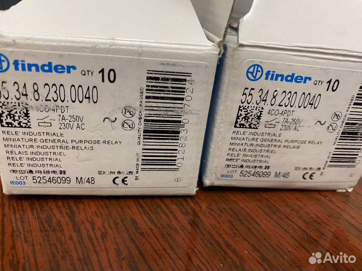 Реле промежуточное finder 55.34.8.230.0040