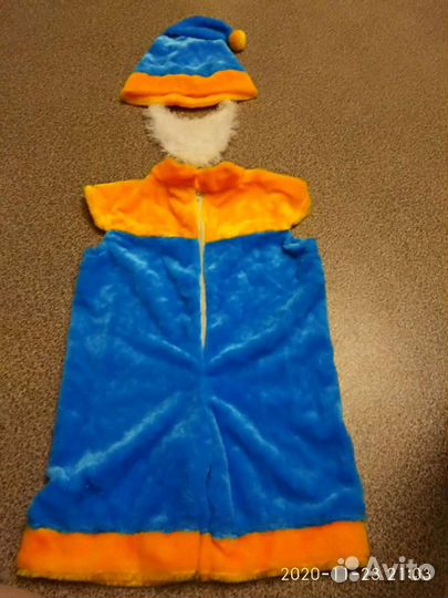 Новогодние костюмы гнома,тигра4-6 лет,шапка медвед