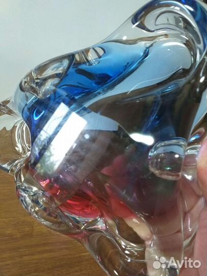 Пепельница чешское стекло конфетница