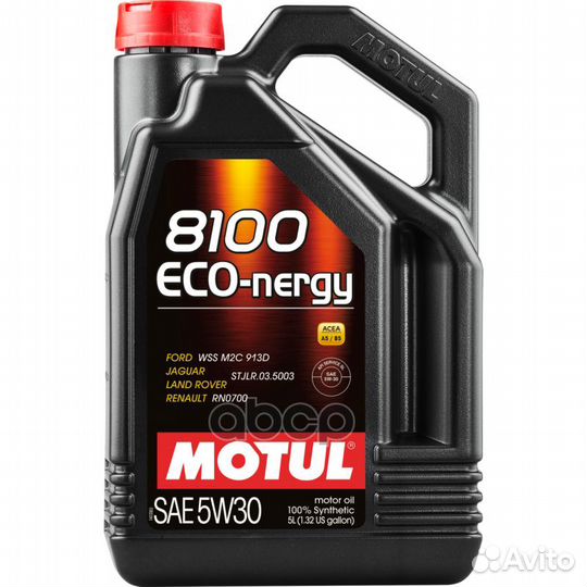 Motul 8100 ECO-nergy 5w30 SL/CF A5/B5 5л. 100%