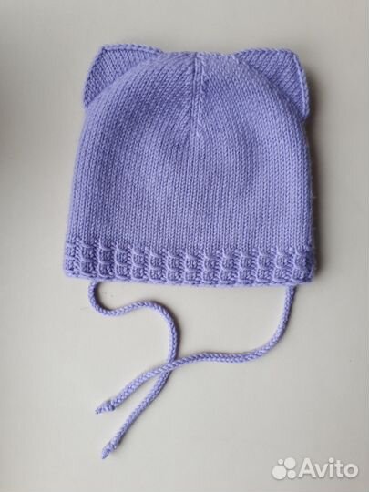 Шапка-кошка и снуд детский