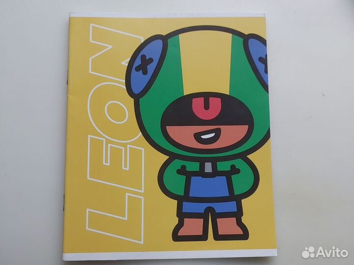 Тетрадь с Леоном из Бравл Старс