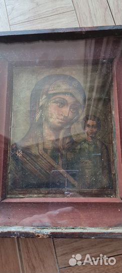Икона старинная Казанская бм