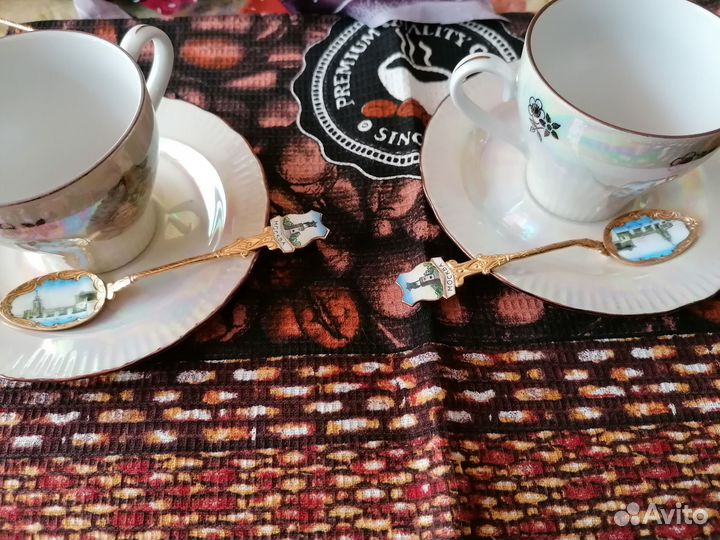 Продам винтажные ложечки, чашку, вазу для фруктов