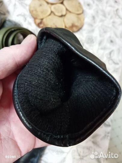 Мужские кожаные перчатки 9.5 размер зимние