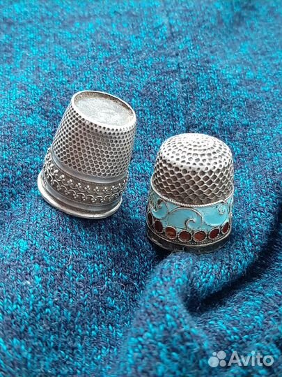 Напёрстки, серебро, 84 и 875 проба, эмали