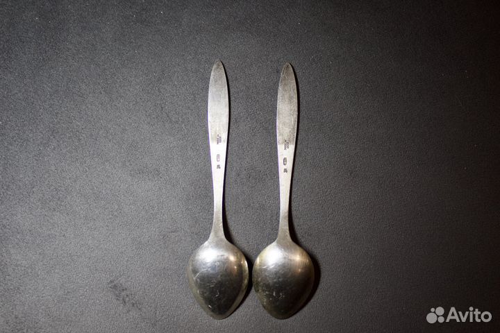 Серебряные винтажные кофейные ложечки СССР 916