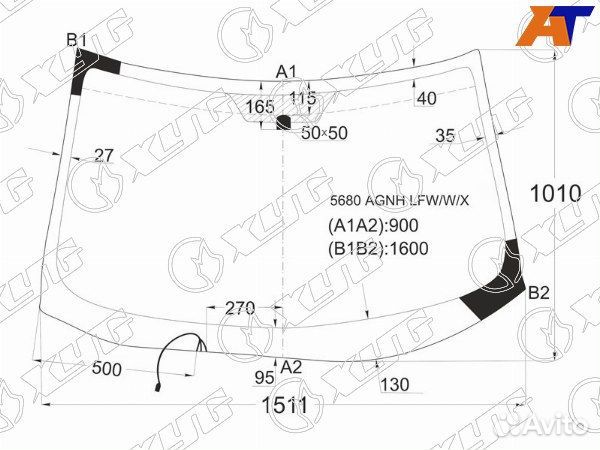 Стекло лобовое mitsubishi outlander