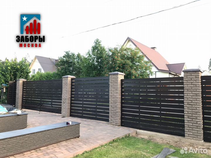 Забор из профнастила / штакетник / 