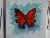 Картина " Бабочка " масляная живопись