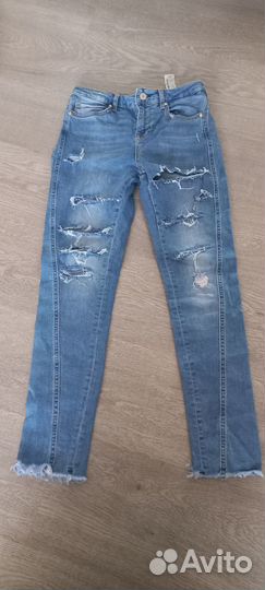 Джинсы zara женские голубые