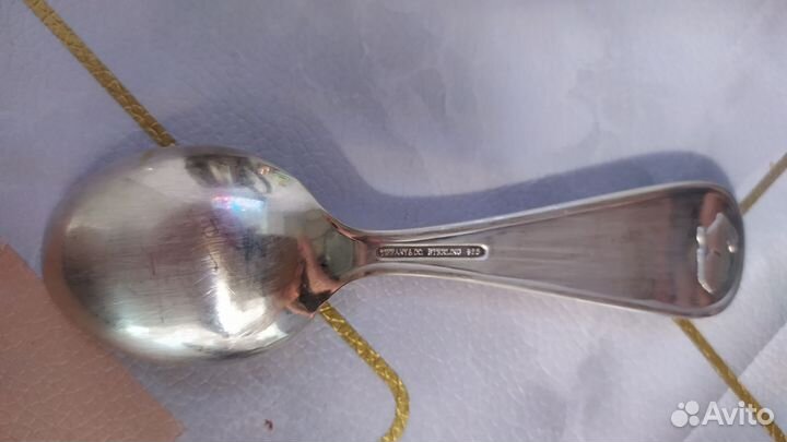 Серебряный детский столовый набор