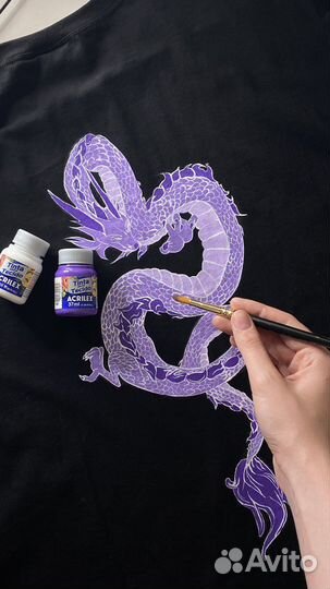 Одежда ручная роспись кастом