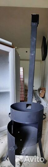 Печь для казана с трубой