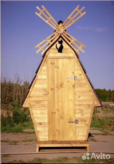 Дачный туалет с декором и установкой аяп 714