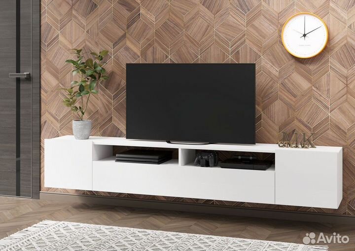 Тумба под тв Белый глянец Соло 16