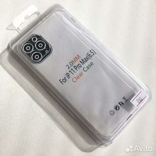 Силиконовый чехол на iPhone 11 Pro Max прозрачный