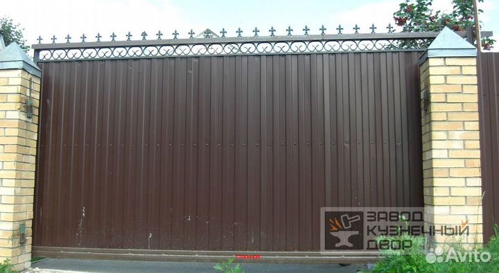 Ворота откатные с калиткой и без