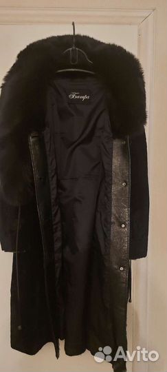 Шуба мутоновая с песцом