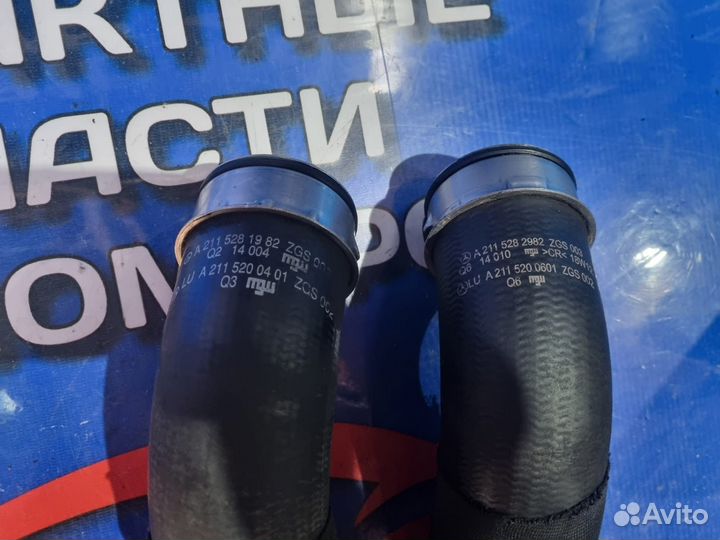 Патрубок интеркулера на Mercedes W211 2.2 E-Class