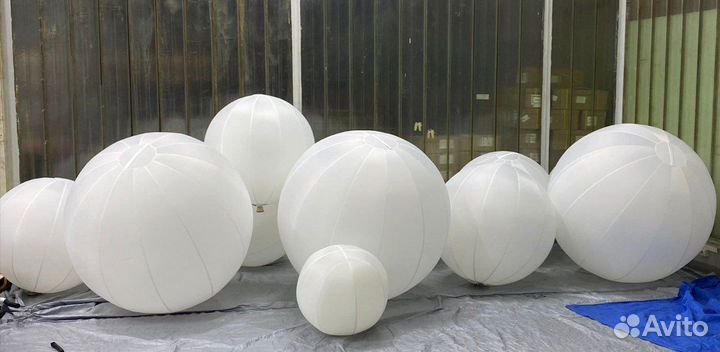 Шары надувные белые 2,8 м