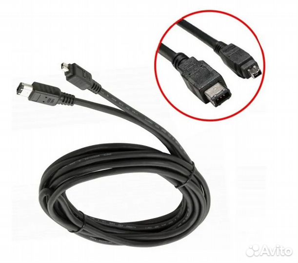 Кабель FireWire ieee1394 соединительный 6pin-4pin