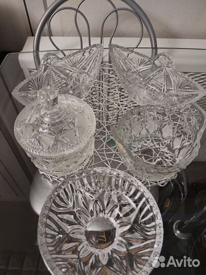 Ваза для фруктов хрусталь СССР