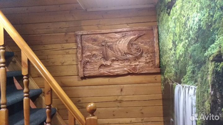 Резные картины из дерева