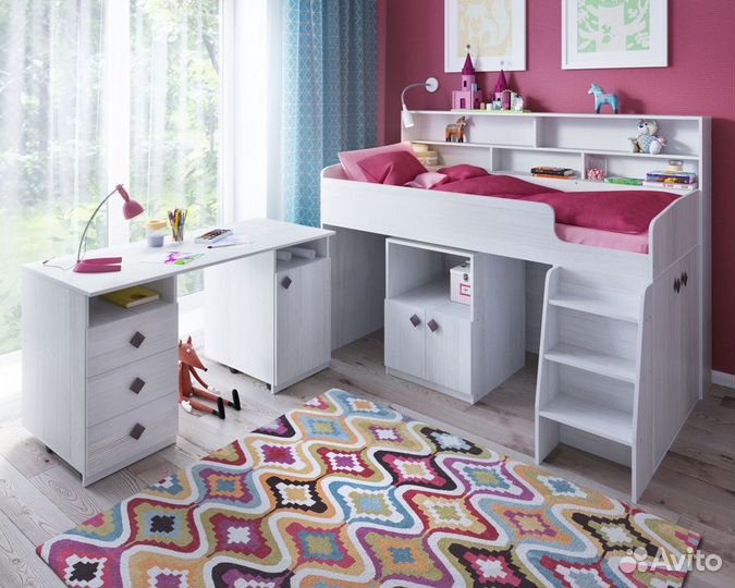 Кровать-чердак Малыш-5. Новая, Любые цвета