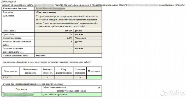 Бизнес план для социального контракта