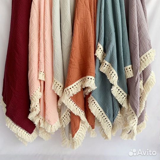 Муслиновые пледы, пеленки