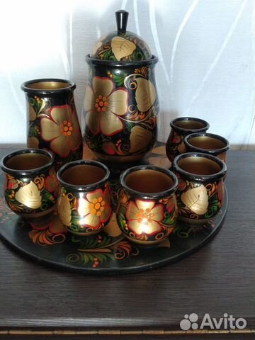 Набор посуды хохлома