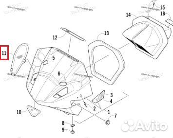 5606-839 Вентиляционная Сетка Нижняя Левая Для Arc