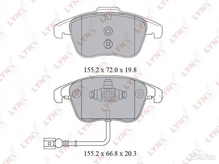 Колодки тормозные передние VW Tiguan 1.4-2.0 07