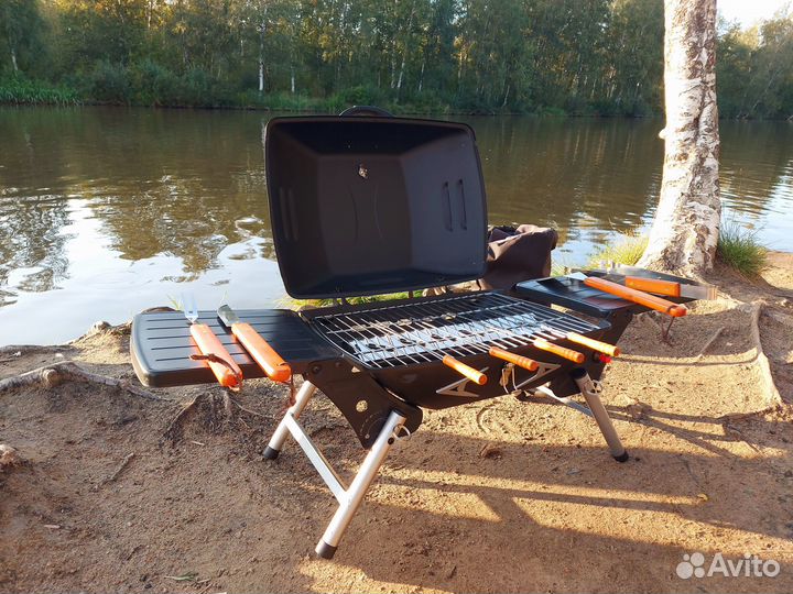 Гриль газовый/ горелка 1+/ пламяотсекатель нерж