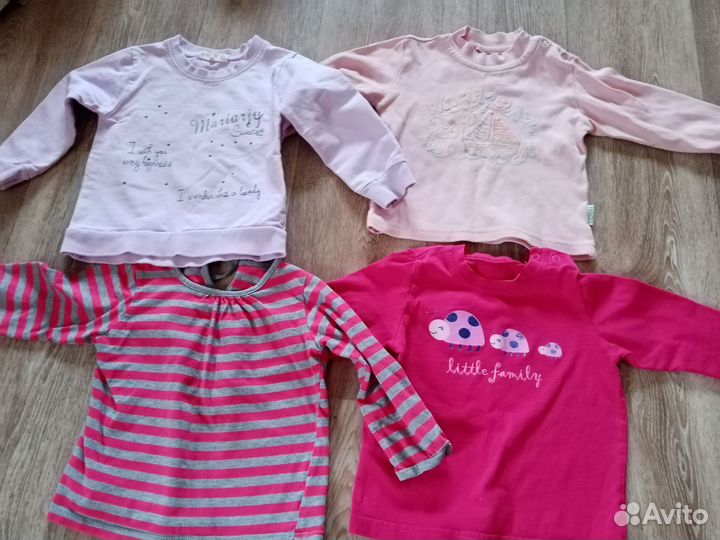 Одежда пакетом на девочку 74 80 86