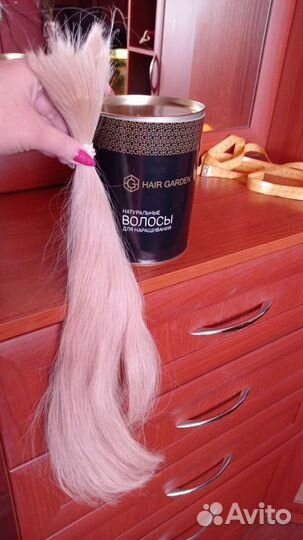 Волосы для наращивания блонд 40 см