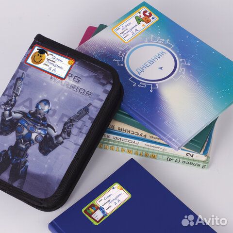 Наклейки для маркировки школьных принадлежностей