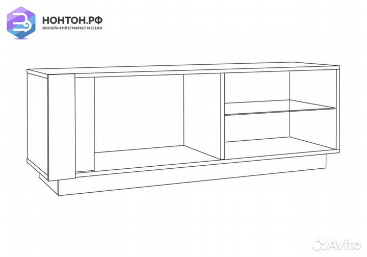 Тумба Арчи 10.85 дуб крафт золотой / камень темный
